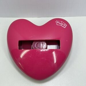 3M Post-it Notes Pink Heart Pop-Up Paper Weight Dispenser Office Desktop